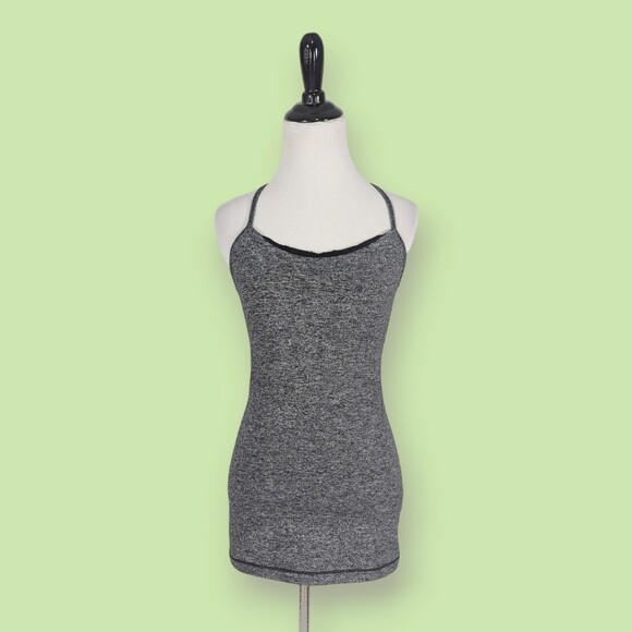 Lululemon Tops - Lululemon Y back tank top gray size 6 - cut‎ off the padded bra-